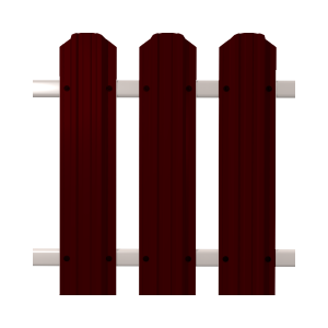 Евроштакетник SOKROF (Стандарт) Premium 8017*118* двухсторонний