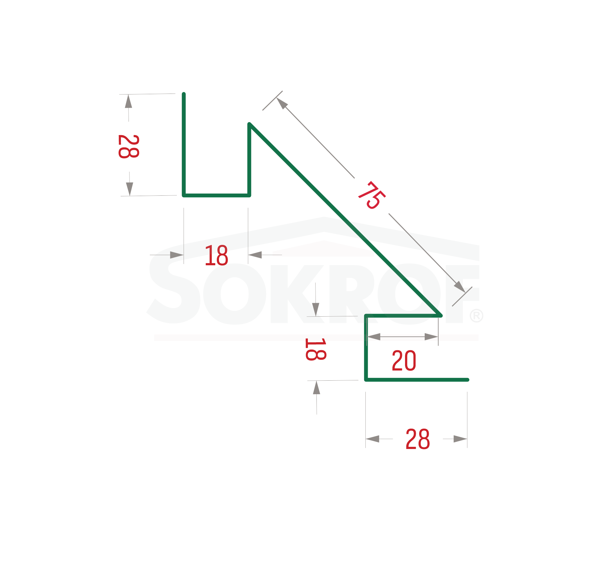 Планка угла внутреннего сложная PRINT Светл дерево ДУБ 3D 0,5 30*21*20*75*20*21*30*3000