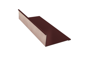 Планка примыкания RAL 8017 Титан 0,5+  140*100*2000