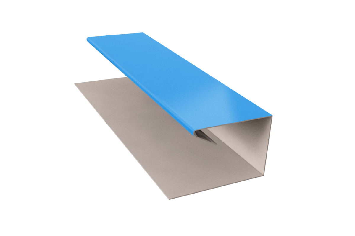 Планка завершающая П-образная RAL 5005 Стандарт 45*20*30*13*3000