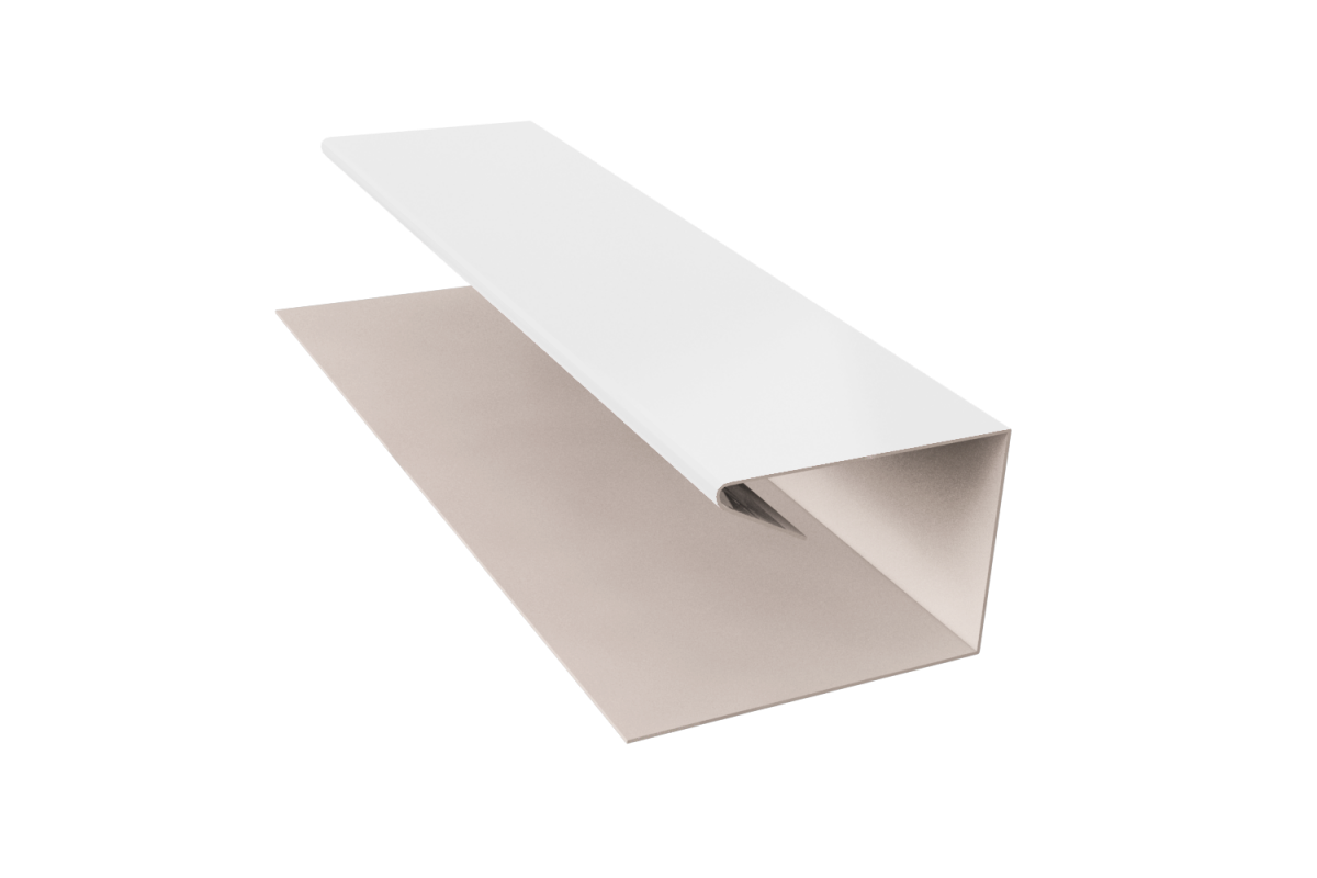 Планка завершающая П-образная RAL 9003 Стандарт 45*20*30*13*3000