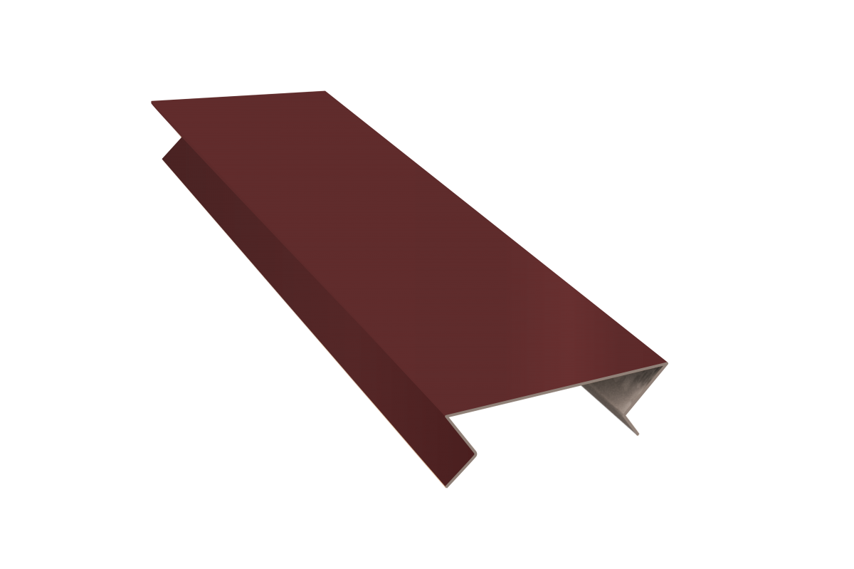 Планка угла внешнего составная нижняя (эко-брус, софит) RAL 8017 Стандарт 20*20*65*20*20*3000