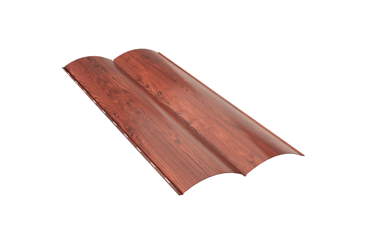 Сайдинг металлический Блок-Хаус PRINT Античный Дуб 3D