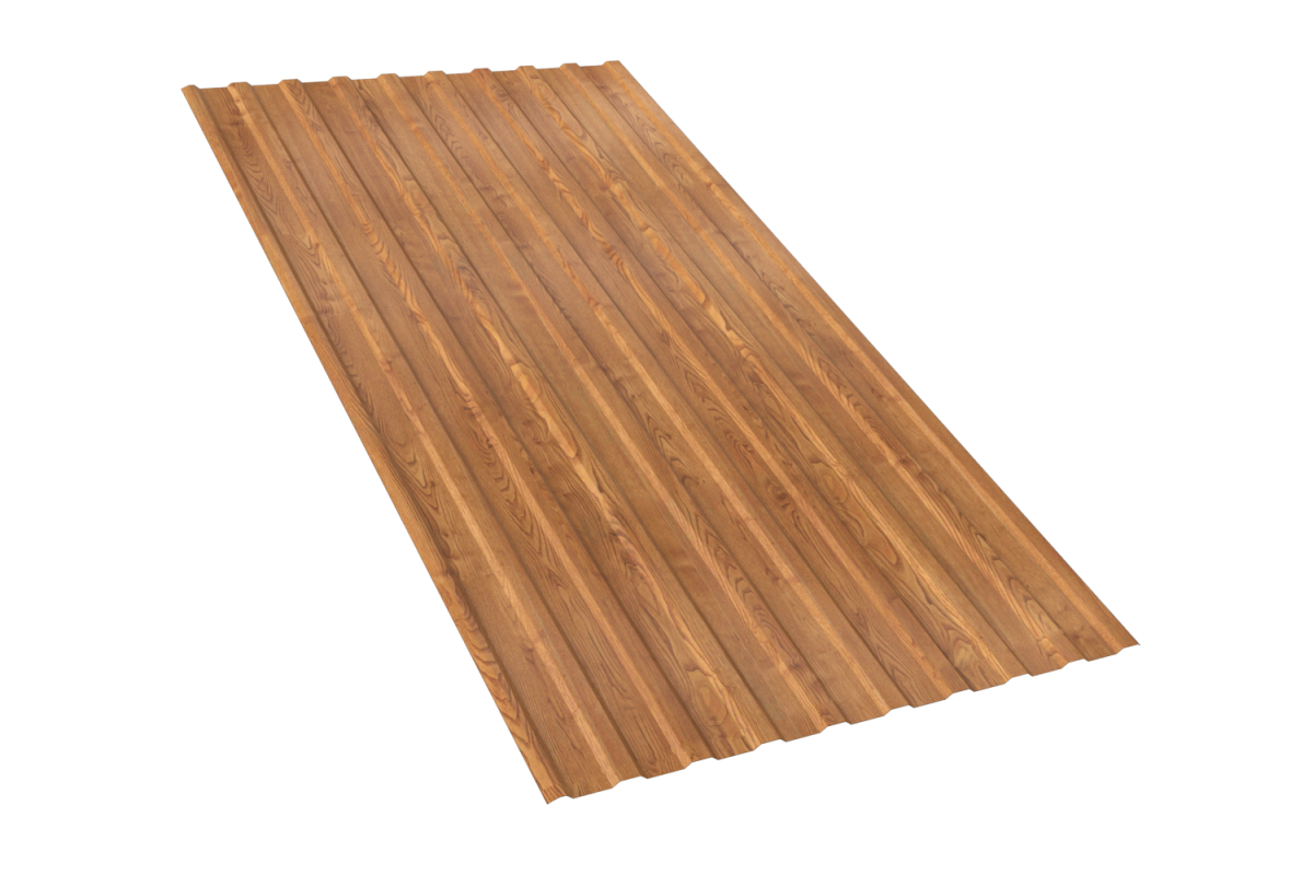 Профнастил PRINT Светлое дерево Орех 3D МП 20*1100*