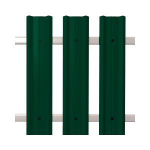 Штакетник М-Профиль широкий прямой SOKROF (Стандарт) 6005*104* двухсторонний