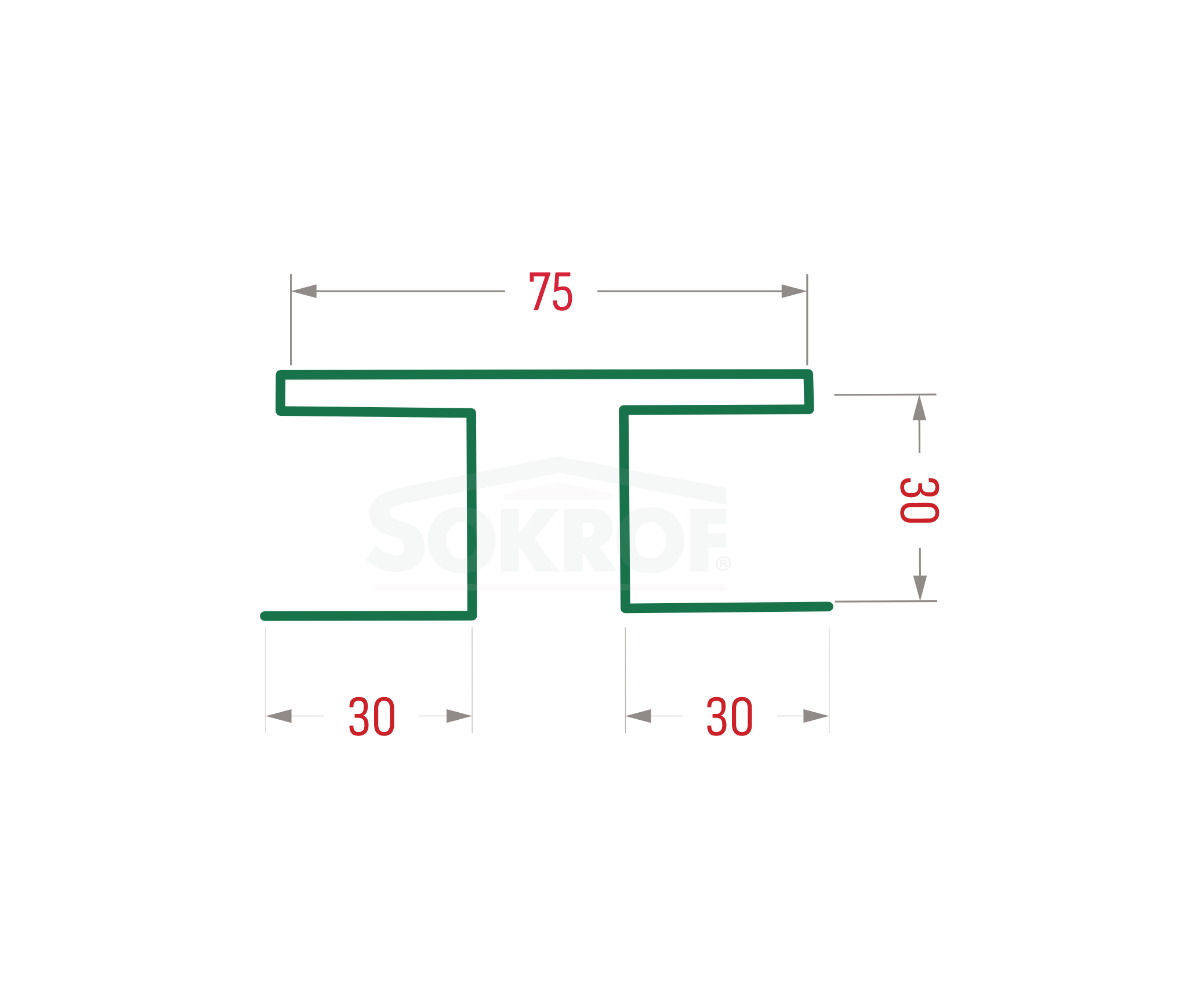 Планка стыковочная сложная (блок-хаус) PRINT Свет дерево ОРЕХ 3D 0,5 30*30*30*75*30*30*30*3000