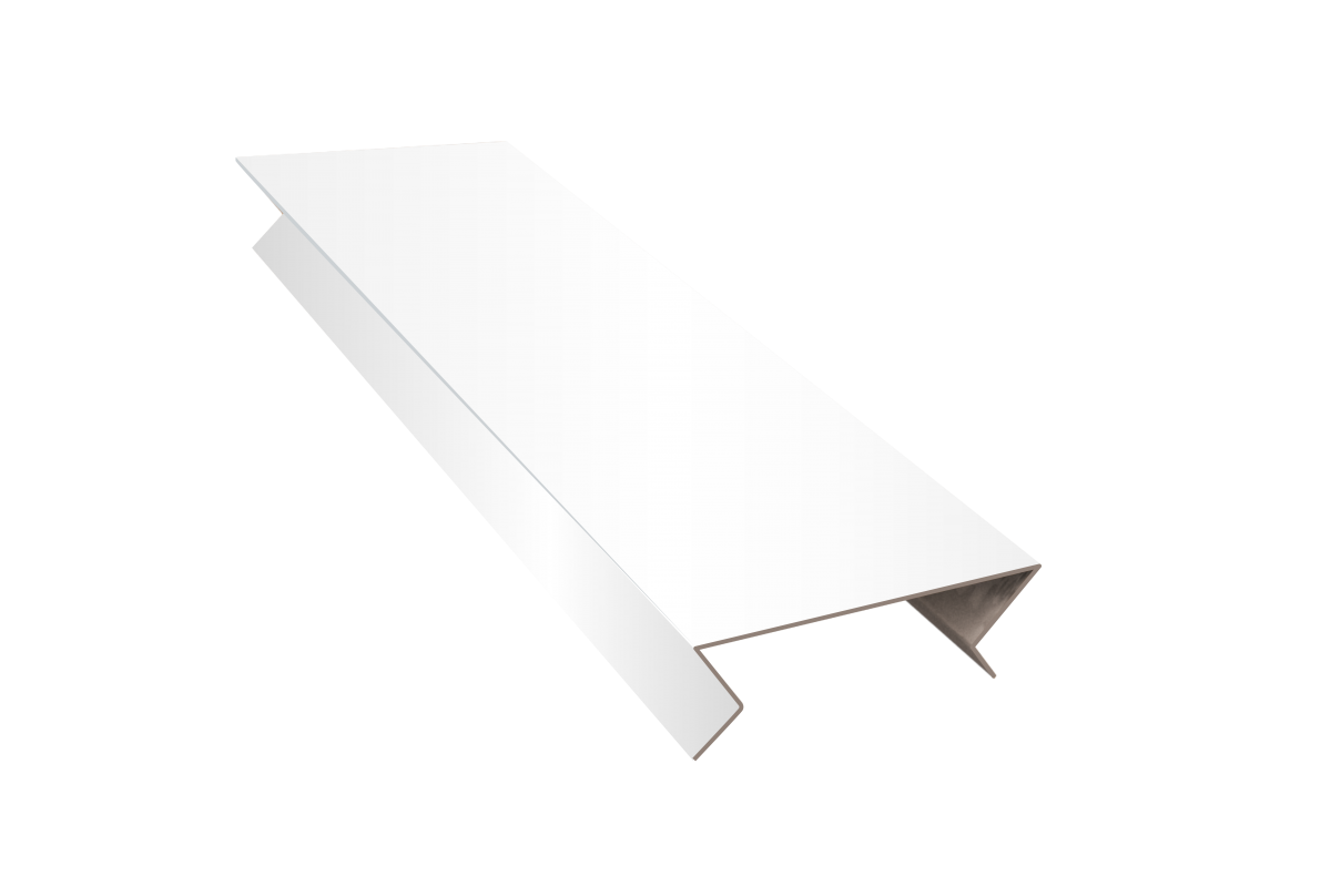 Планка угла внешнего составная нижняя (эко-брус, софит) RAL 9003 Стандарт 20*20*65*20*20*3000