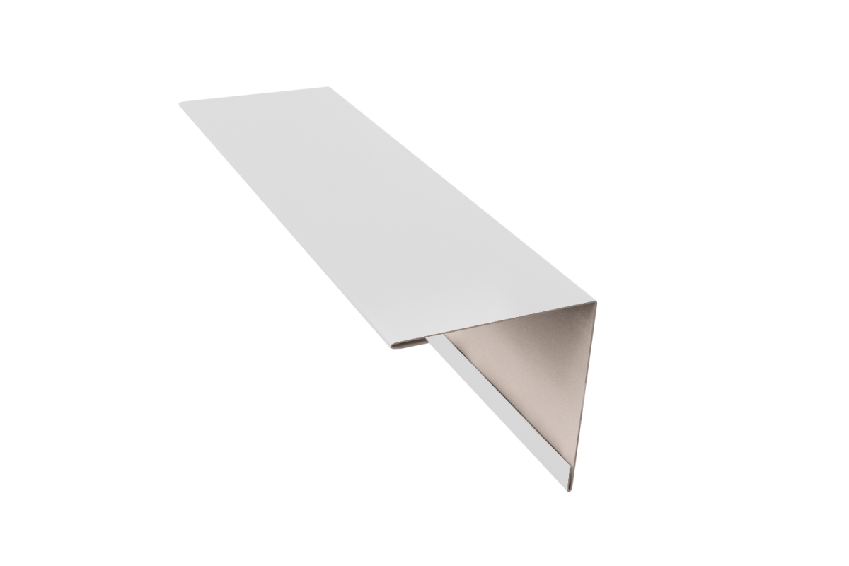 Планка угла внешнего простая RAL 9003 Стандарт 50*50*3000