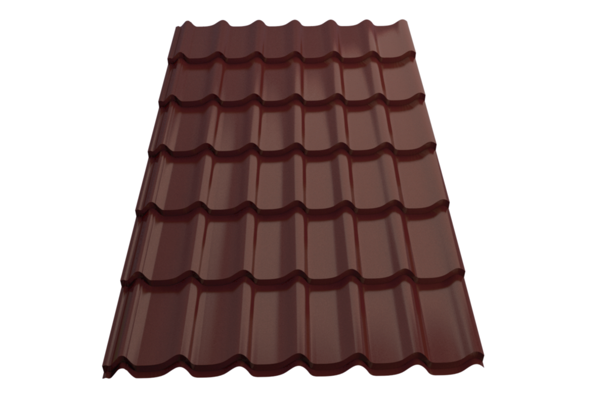 Профиль металлический типа "Монтеррей"-15 RAL 8017 Sokrof Базальт 0,5+*1190* 