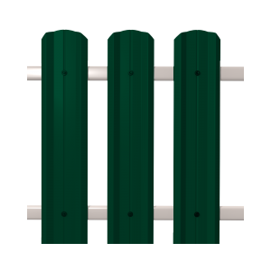 Штакетник М-Профиль широкий фигурный SOKROF (Стандарт) 6005*104*