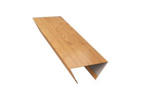 Планка стыковочная составная нижняя (блок-хаус) PRINT Свет дерево ОРЕХ 3D 0,5 15*30*50*30*15*3000