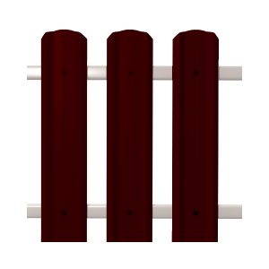 Штакетник М-Профиль широкий фигурный SOKROF (Стандарт) 8017*104*