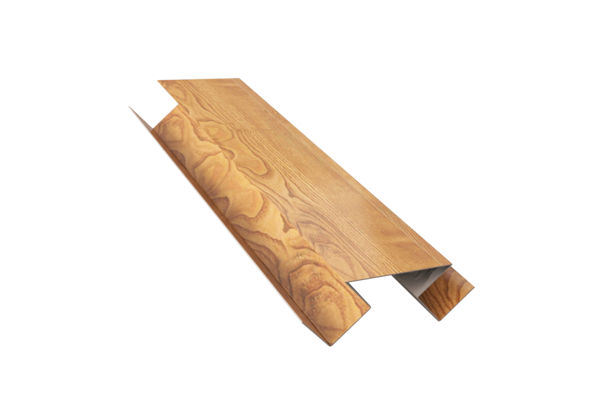 Планка угла внутренего сложная (блок-хаус) PRINT Свет дерево ОРЕХ 3D 0,5 30*30*20*75*20*30*30*3000