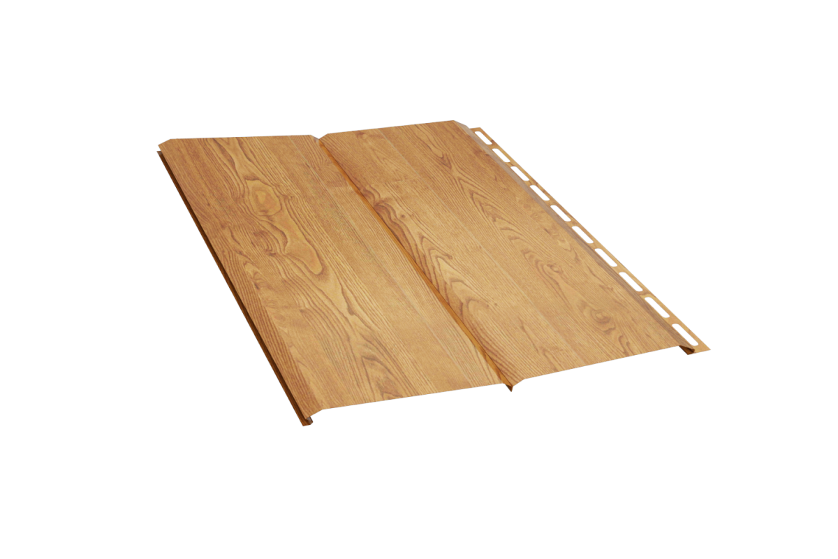 Сайдинг металлический Эко-Брус PRINT Светлое дерево, ОРЕХ 3D