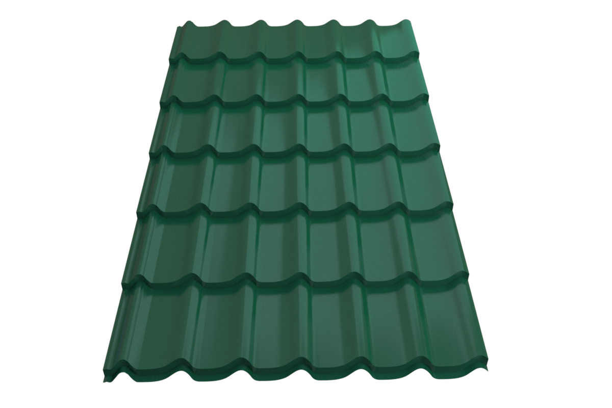 Профиль металлический типа "Монтеррей"-21 RAL 6005 Sokrof 0,5*1190*