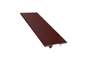 Планка стыковочная составная верхняя (эко-брус, софит) RAL 8017 Стандарт 15*25*25*80*25*25*15*3000