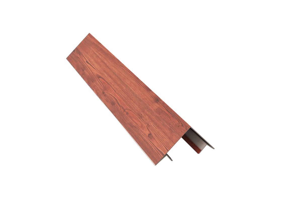 Планка угла внешнего составная верхняя (блок-хаус) PRINT Античный Дуб 3D 0,5 15*30*20*80*80*20*30*15*3000