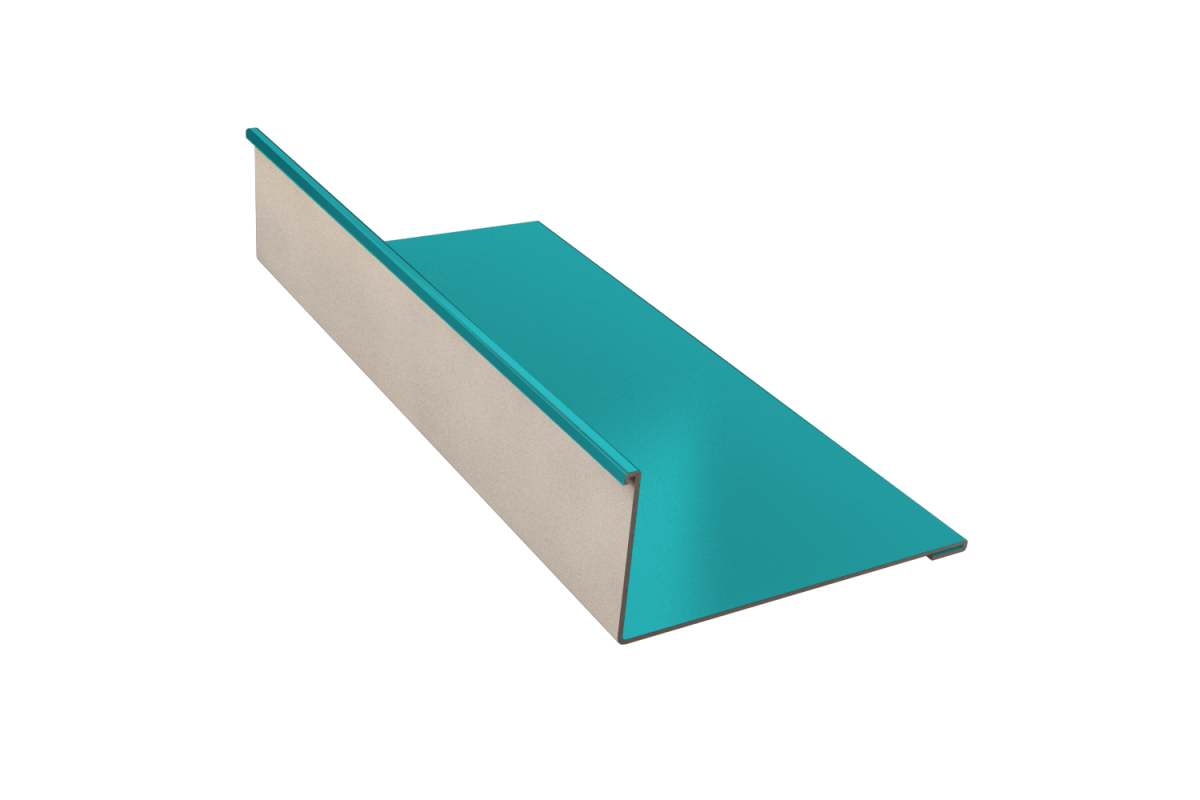 Планка примыкания RAL 5021 Стандарт 140*100*2000