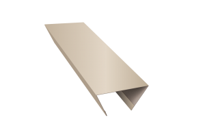 Планка стыковочная составная нижняя (эко-брус, софит) RAL 1014 Стандарт 15*25*50*25*15*3000