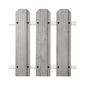 Штакетник Кантри фигурный SOKROF принт Светлая береза 3D*121*