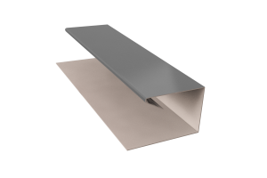 Планка завершающая П-образная (эко-брус, софит) RAL 7024 Стандарт 47*30*30*15*3000