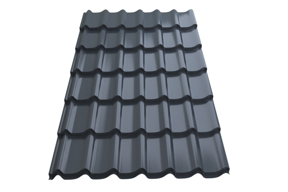 Профиль металлический типа "Монтеррей"-21 RAL 7024 Sokrof Базальт 0,5+*1190*