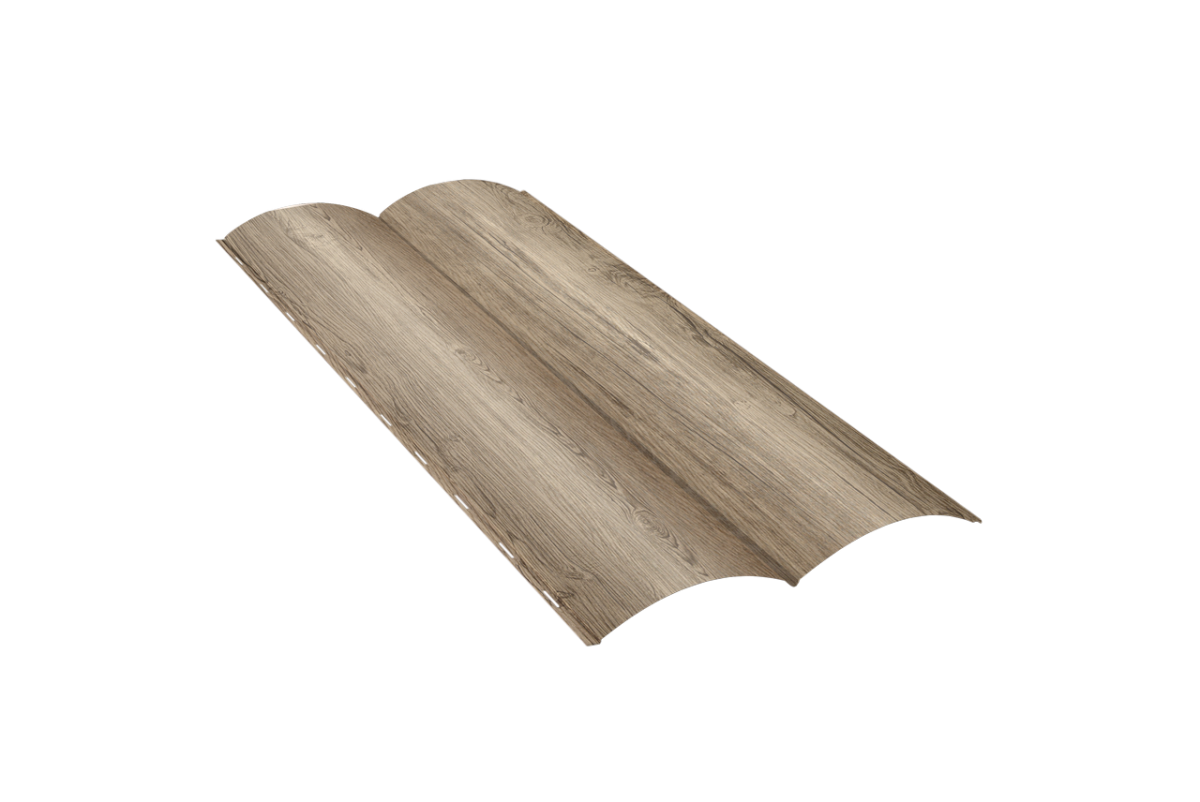 Сайдинг металлический Блок-Хаус PRINT Темная вишня 3D