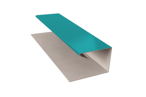 Планка завершающая П-образная RAL 5021 Стандарт 45*20*30*13*3000