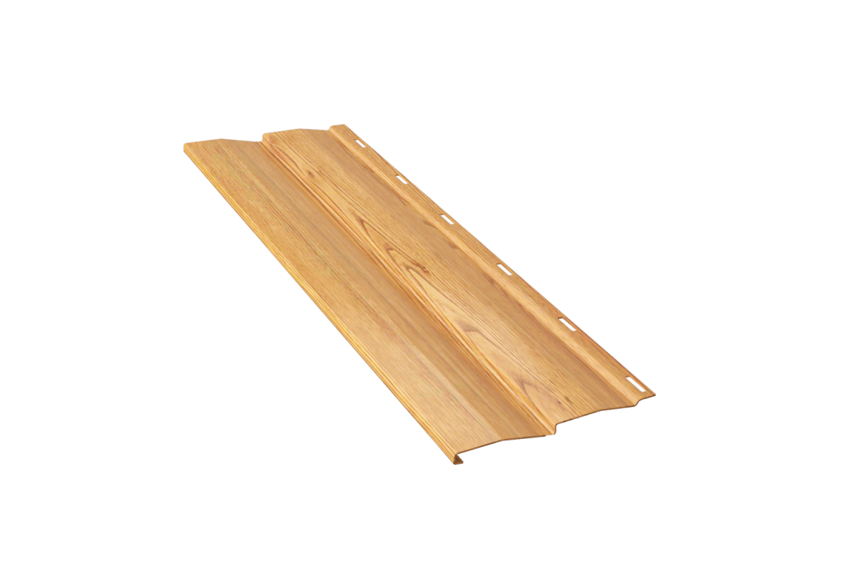 Сайдинг металлический Корабельная доска PRINT Светлое дерево, ОРЕХ 3D