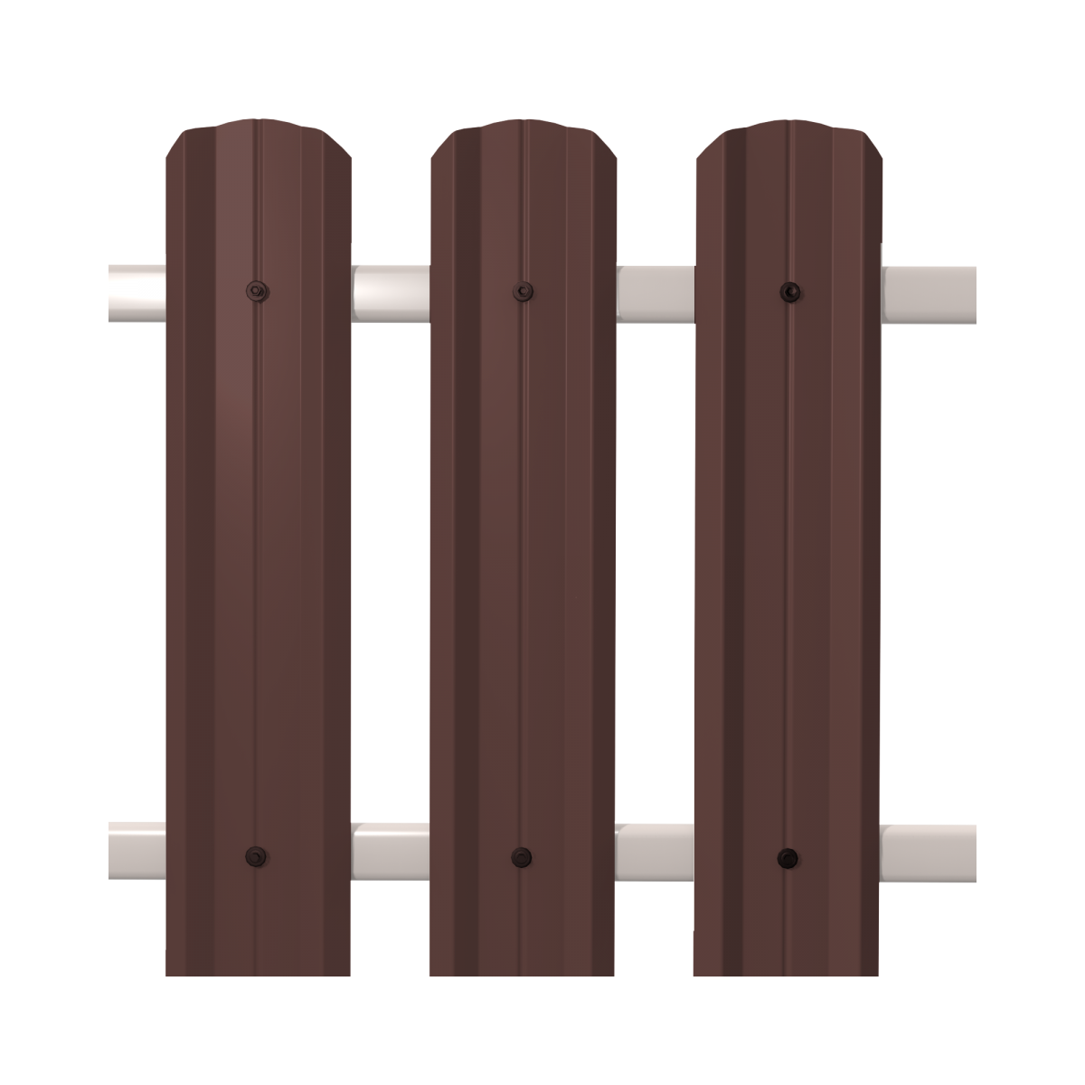 Штакетник М-Профиль широкий фигурный SOKROF 0,5 8017 Textur*104*