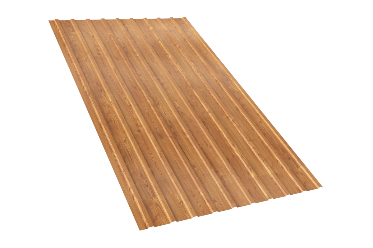 Профнастил PRINT Светлое дерево ОРЕХ 3D С 10*1100*