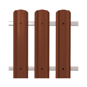 Штакетник М-Профиль широкий фигурный  0,5 8004*104*