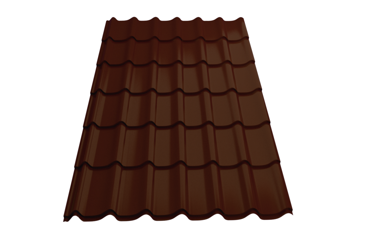 Профиль металлический типа "Монтеррей"-15 RAL 8017 Sokrof 0,5*1190* 