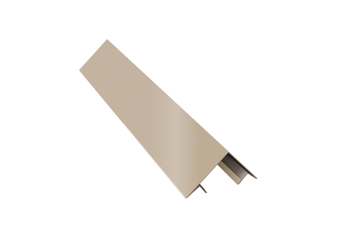 Планка угла внешнего составная верхняя (эко-брус, софит) RAL 1014 Стандарт 15*25*20*80*20*25*15*3000