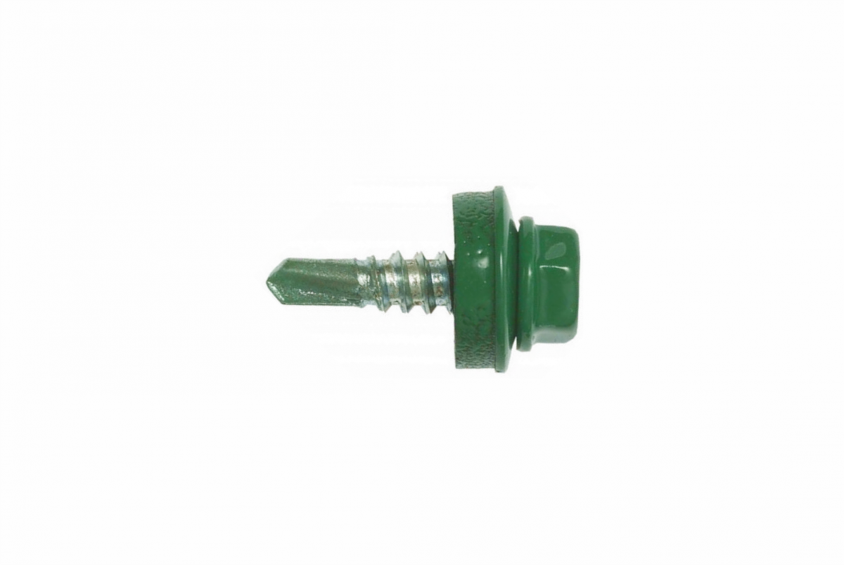 Саморез кров. 5,5х19 RAL 6002 (упаковка 250 шт)