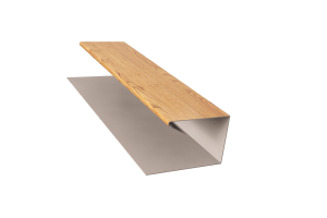 Планка завершающая П-образная (блок-хаус) PRINT Свет дерево ОРЕХ 3D 0,5 47*30*30*15*3000