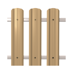 Штакетник М-Профиль широкий фигурный SOKROF (Стандарт) 1014*104*