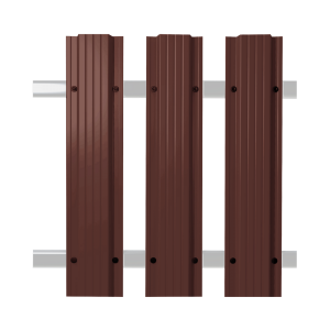 Штакетник Кантри прямой SOKROF Базальт 0,5+ 8017*121*