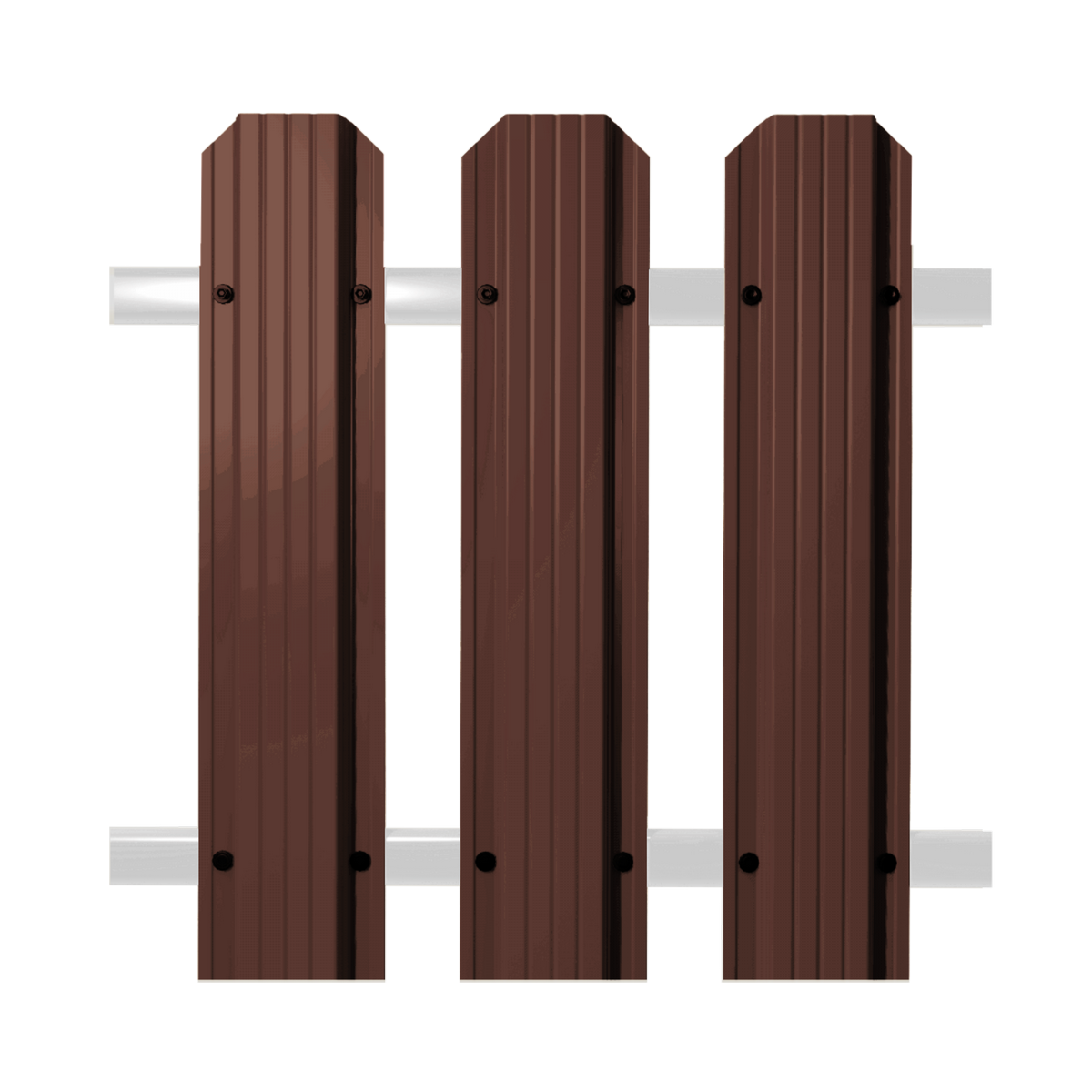 Штакетник Кантри фигурный SOKROF Базальт0,5+ 8017*121*