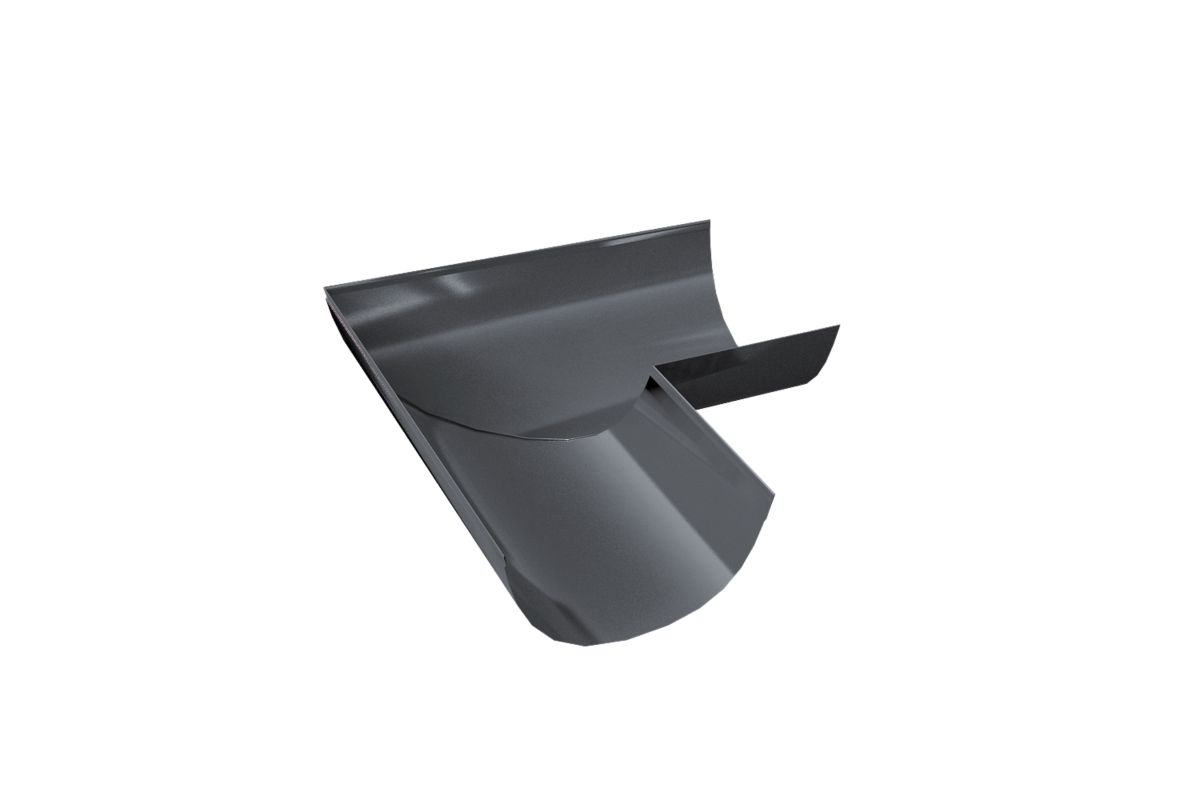 Желоб угловой 90" 220 ф125мм RAL 7024 SOKROF