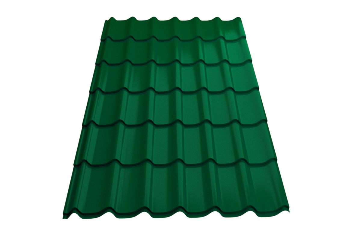 Профиль металлический типа "Монтеррей"-15 RAL 6005 (Стандарт)*1190*