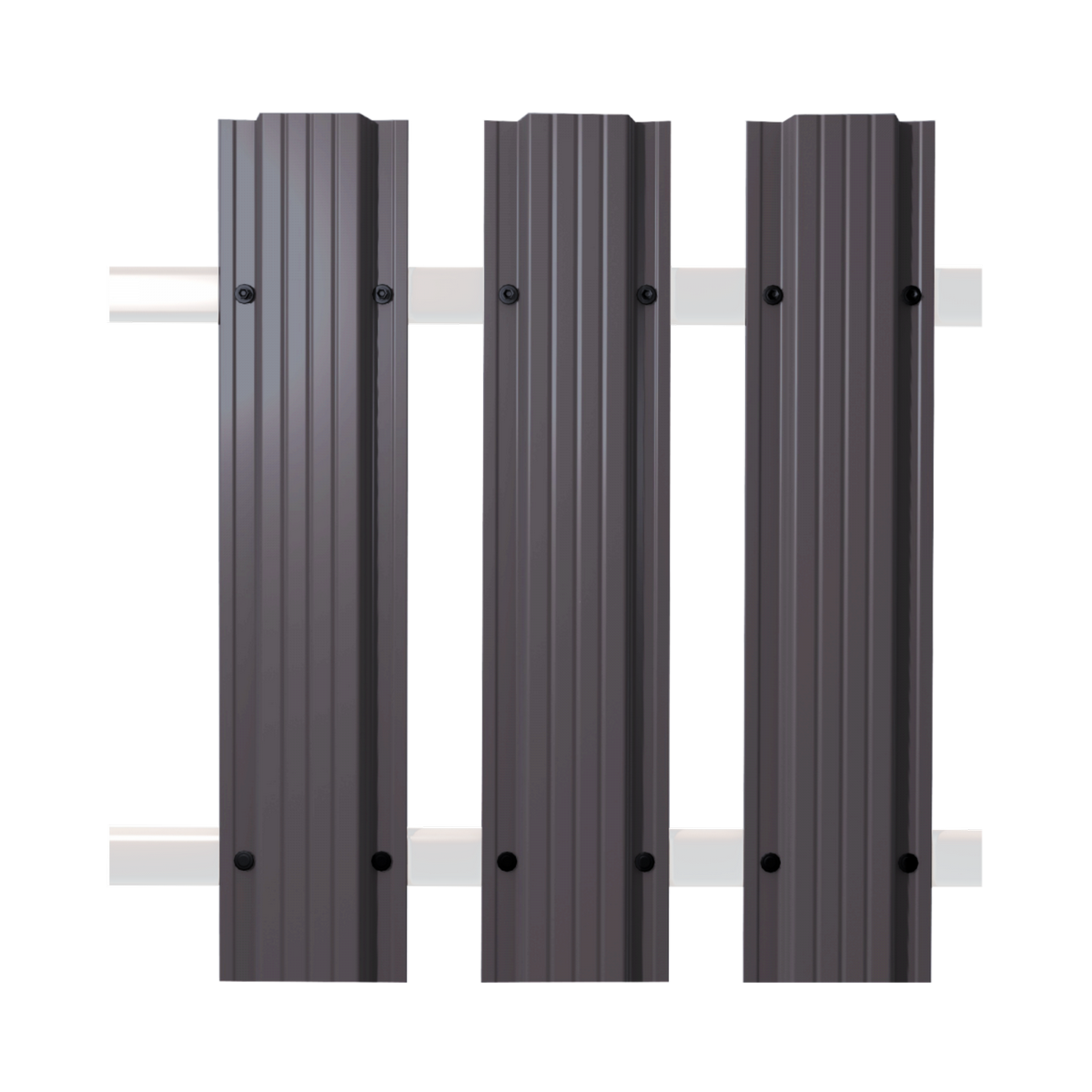 Штакетник Кантри прямой SOKROF Базальт 0,5+ 7024*121*