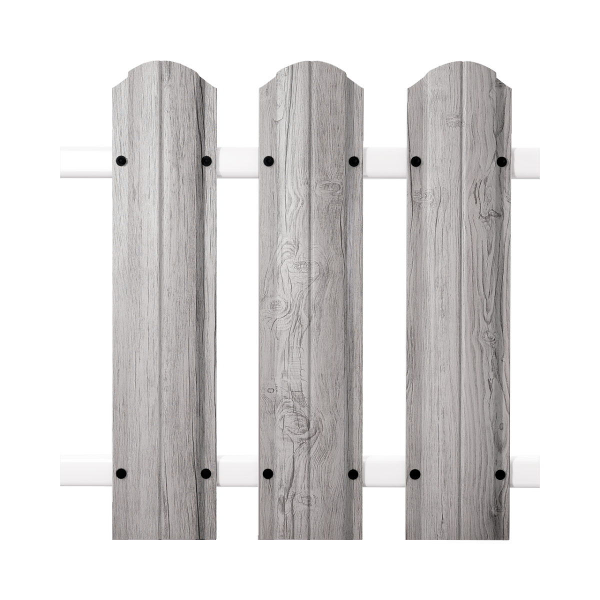 Штакетник круглый SOKROF принт Светлая береза 3D*107*