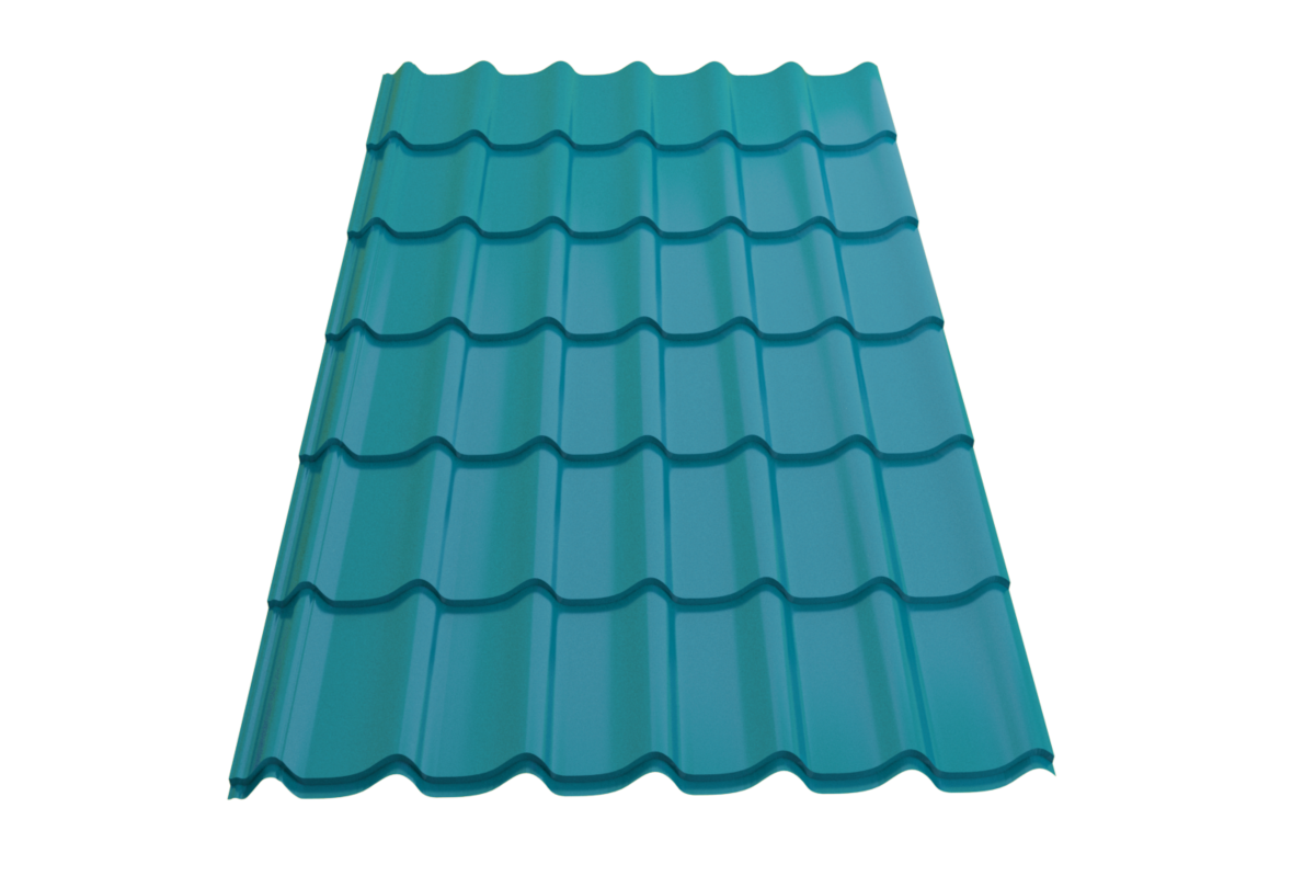 Профиль металлический типа "Монтеррей"-15 RAL 5021(Стандарт)*1190*