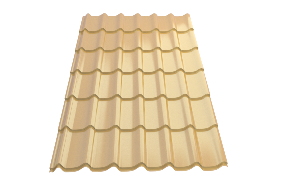 Профиль металлический типа "Монтеррей"-15 RAL 1014 (Стандарт) *1190* 