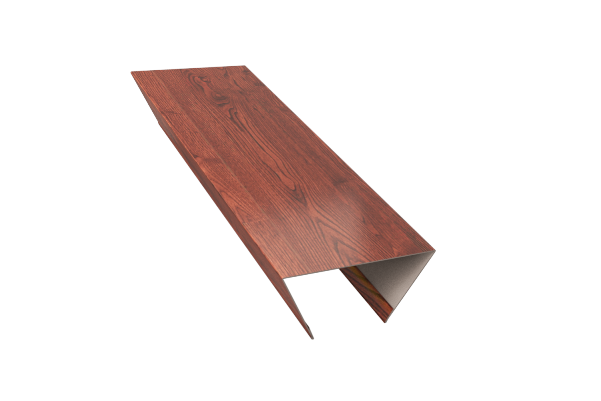 Планка стыковочная составная нижняя (блок-хаус) PRINT Античный Дуб 3D 0,5 15*30*50*30*15*3000