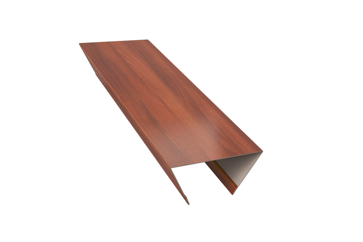 Планка стыковочная составная нижняя (блок-хаус) PRINT Светл дерево ДУБ 3D 0,5 15*30*50*30*15*3000