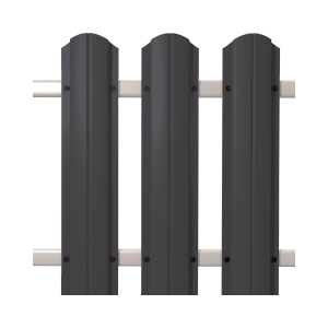 Штакетник круглый SOKROF (Стандарт) 7024*107* двухстороний