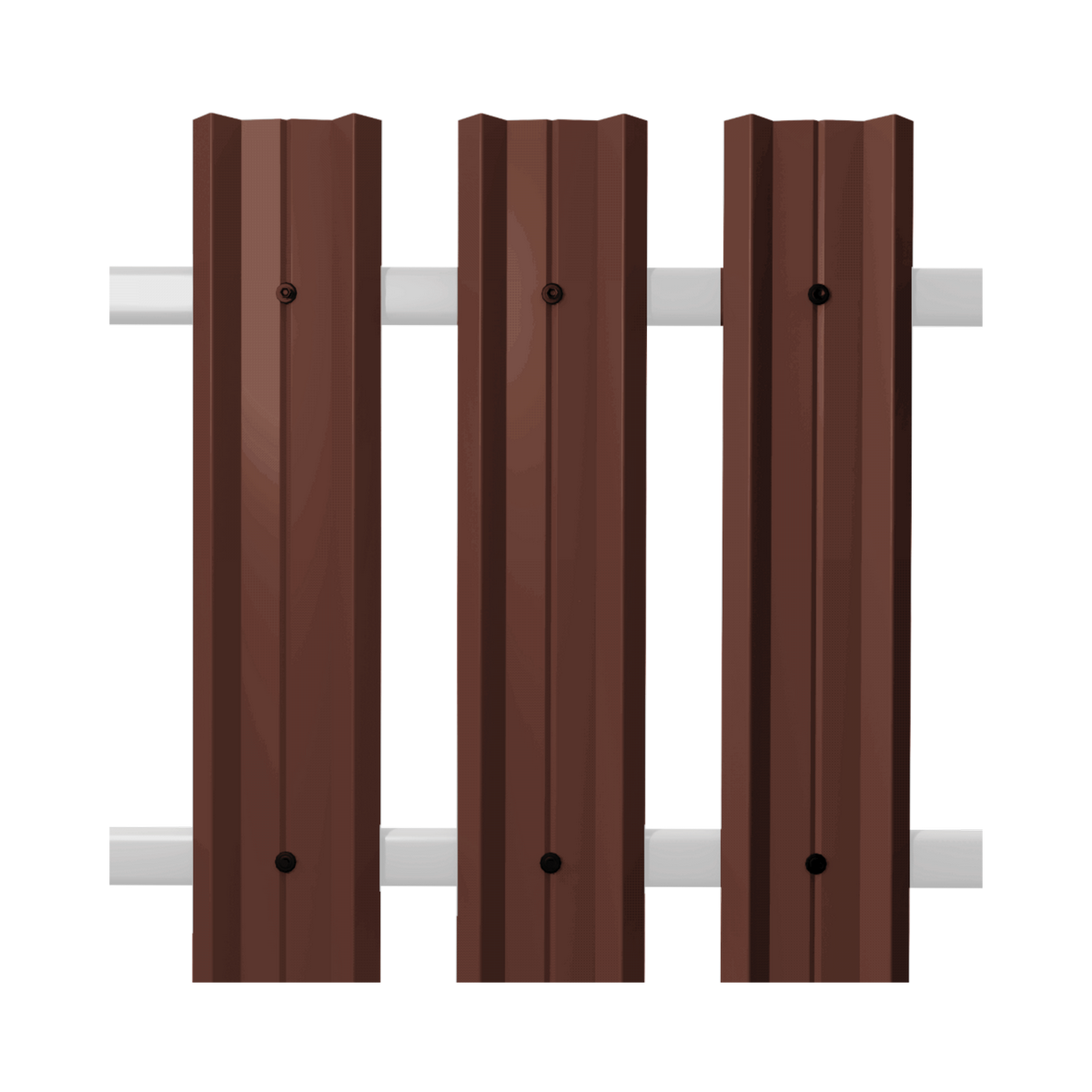 Штакетник М-Профиль широкий прямой SOKROF Базальт 0,5+ 8017*104*