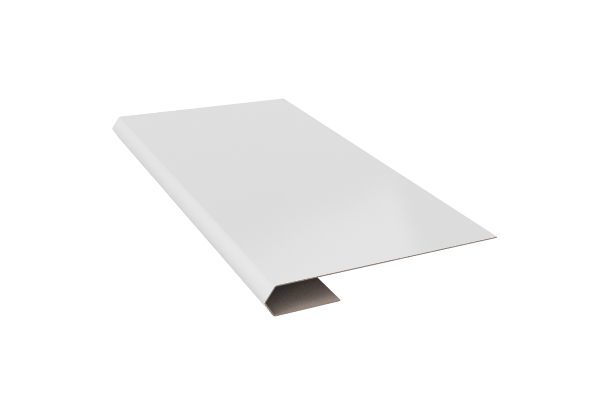 Планка завершающая простая RAL 9003 Стандарт 65*13*3000